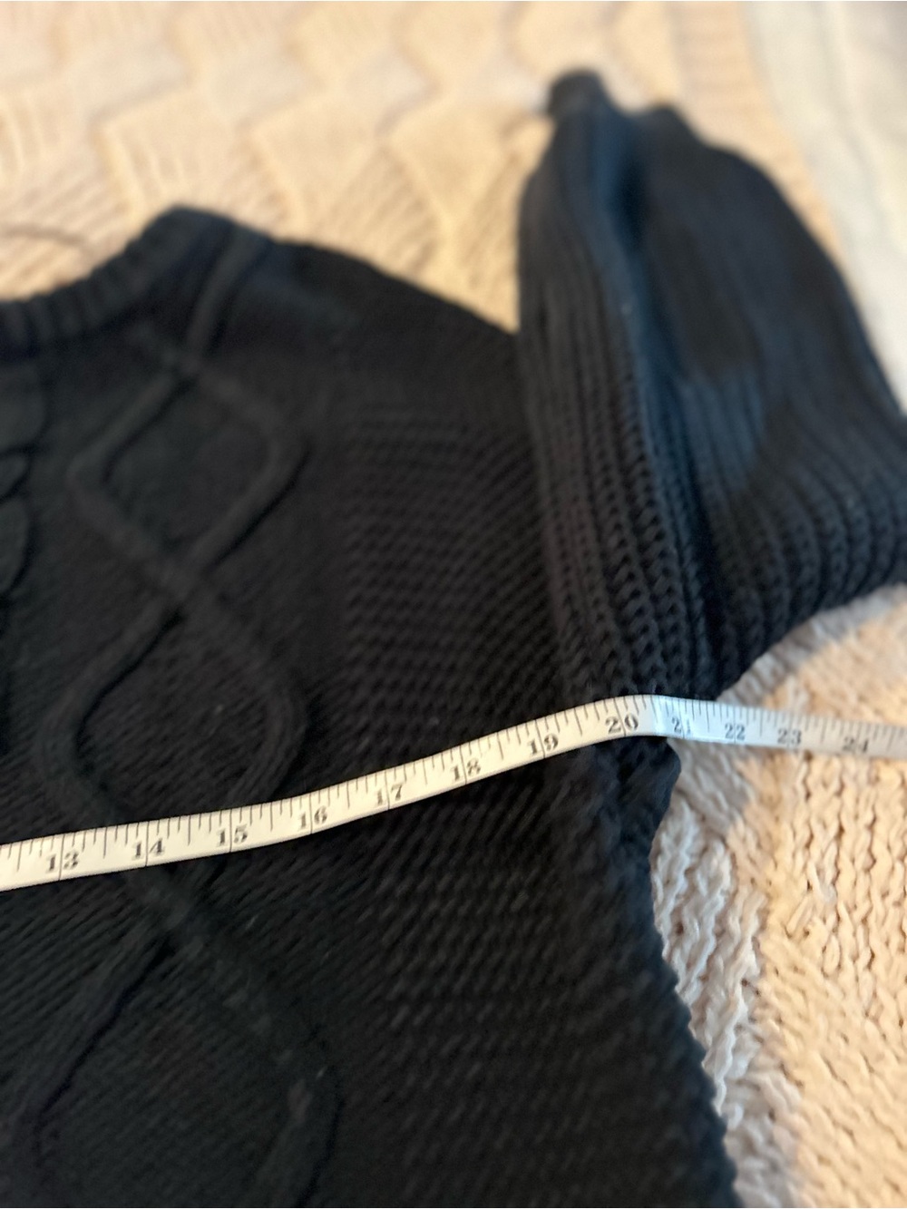 Free People Chunky Cable Knit Crew Sweater - Black - Picture 6 of 10